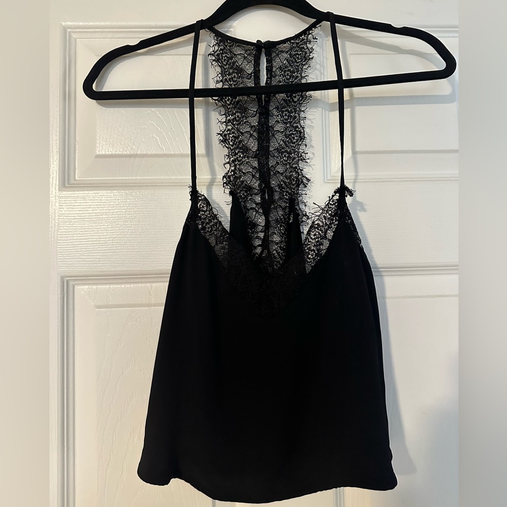 Black Lace Crop Top
